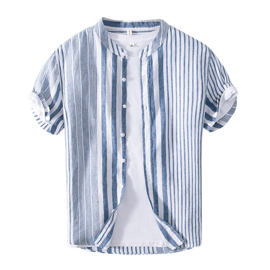 Men's Half Sleeve Striped Shirt | Casual Linen | Edittionaire Essentials