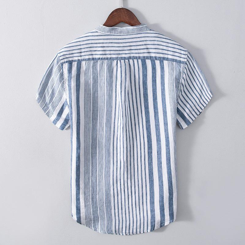 Men's Half Sleeve Striped Shirt | Casual Linen | Edittionaire Essentials