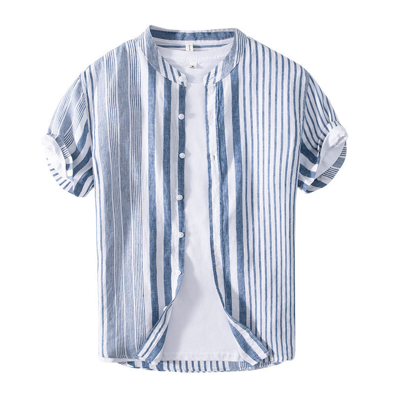 Men's Half Sleeve Striped Shirt | Casual Linen | Edittionaire Essentials